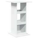  Barbord med oppbevaringsstativ hvit 60x60x102 cm konstruert tre 8721158386168