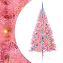 Kunstig Forhåndsopplyst Juletre med 300 LED Rosa 210 cm PVC