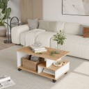 Solven Sofabord 90x42,5x51 cm - Eik og hvit