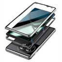 OnePlus 11 Magnetisk Deksel med Herdet Glass Sølv