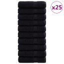  Gjesthåndkle SOLUND 25 pcs Svart 70 x 140 cm 550 gsm