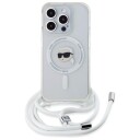Karl Lagerfeld Mobildeksel iML Karl Head Magsafe til iPhone 16 Pro - Transparent