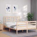 vidaXL Sengeramme med hodegavl 120x200 cm heltre