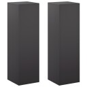 vidaXL Planteholder 2 pcs Svart 30 x 30 x 100 cm Stål