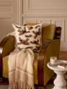 Lexington Home Pine Twigs Organic Cotton Velvet Pillow Cover - White - 50X50