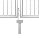 vidaXL Hageport stål 400x150 cm sølv