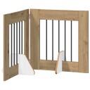 Vidaxl Foldbar Hundegitter Med Stativer 2 Stk. Artisan Eik 120.5 cm