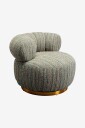 KARE Design   Svingbar lenestol Couture Stripes Blue   Blå