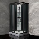 Sanipro Classic Black Dusjkabinett 70x90 - Svart Matt