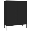 vidaXL Kommode svart 80x35x101,5 cm stål
