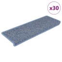  Selvklebende trappematter sisal 30 stk 65x21x4 cm blå 8721288460059