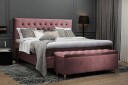 Royal Velvet Komplett Sengepakke 160x200 cm Rosa Fløyel/Høye Sølvben