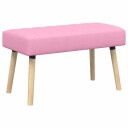 vidaXL Kanal-Quiltet Benk Rosa 80 x 40 x 46 cm Stoff