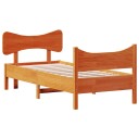  Sengeramme med hodegavl voksbrun 75x190 cm heltre furu 8721012455092