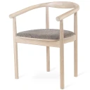 Torkelson Maggio spisestol hvitoljet eik/stoff Abriamo brun 2 pk.
