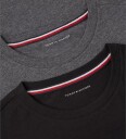 Tommy Hilfiger T Skjorte   2 pack   Svart/Mørkegrå Melert   Tommy Hilfiger   4 5 år (104 110)   T skjorte