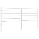vidaXL Sengegavl i metall hvit 193 cm