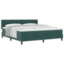  Box Spring Seng med Madrass Mørkegrønn 180x200 cm Fløyel