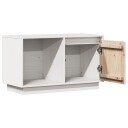 vidaXL TV-benk hvit 74x35x44 cm heltre furu
