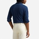 Indigo-Dyed Mesh Polo Shirt Dark Indigo