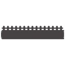 vidaXL Plenkanter 20 pcs Svart 103 x 0,05 x 22 cm Stål