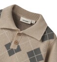 Lil' Atelier Nmmronan Poloskjorte Strikk White Pepper/Grønn 98