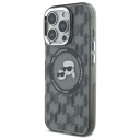 Karl Lagerfeld IML Monogram iPhone 16 Pro Deksel med MagSafe - Svart