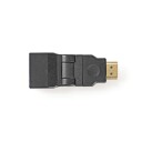 Nedis HDMI Adapter HDMI  kontakt Hun Gull Belagt Vribar ABS Sort 1 Stk. Konvolutt