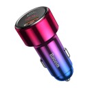 Baseus Magic Car Charger USB + USB-C QC 4.0 PD 45W (Red+Blue)