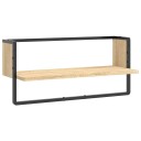  Vegghylle med stang sonoma eik 65x25x30 cm 8721012046238