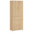 vidaXL Highboard sonoma eik 69,5x34x180 cm konstruert tre 8720845475628
