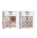BIBS Pacifier Colour 4 PACK Ivory/Blush/Woodchuck/Blossom + 4 PACK Dusky Lilac Mix Size 2