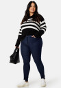 Happy Holly Amy Push Up Jeans Dark denim 34S