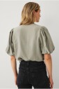 Ellos Collection   Bluse med puffermer   Grønn