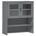 vidaXL Skjenketopp MOLDE grå 90x35x100 cm heltre furu