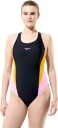 Speedo Colourblock Splice Muscleback Swimsuit   Black   44