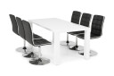Concept 55 Spisegruppe Jack Hvit/Svart 6 Shaw Stoler
