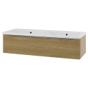 Linn Bad Mari D45 Servantskap med 1 Skuff Eik / 120cm Dobbel