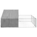Vidaxl Utendørs Hundekennel Med Løpegård 5X3X1.9 M Galvanisert Stål