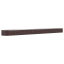 vidaXL Plantekasse pulverlakkert stål 620x80x36 cm brun