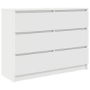 Skjenk hvit 100x35x76 cm konstruert tre