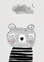 Dreamy Bear Clouds Plakat / 50x70cm
