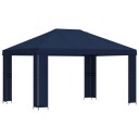 vidaXL Paviljong 4 × 3 m Blå Polyester og stål 190 gsm