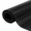 vidaXL Gulvmatte med prikker Svart 1 x 2 m Gummi