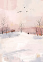 Vögel im Winter Plakat Plakat / 50x70cm