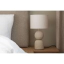 Cora Bordlampe 38 x 20 cm Metall/Linstoff Hvit