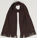 Boss BLACK Albas Wool Scarf Dark Brown