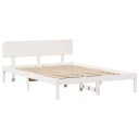  Sengestamme med hodegjerde Hvit 160 x 200 cm Heltre furu