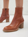 ANGULUS Bootie - Block Heel - With Zippe - Brown - 42