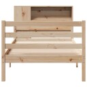  Seng med bokhylle uten madrass 100x200 cm heltre furu 8721158610065